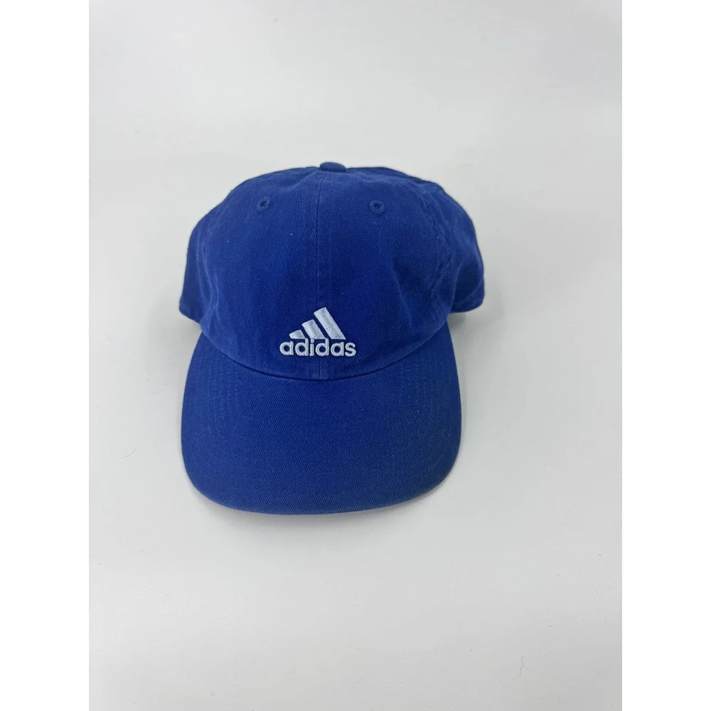 Adidas Baseball Cap Blue Climalite Adjustable Strap‎ Logo Mens